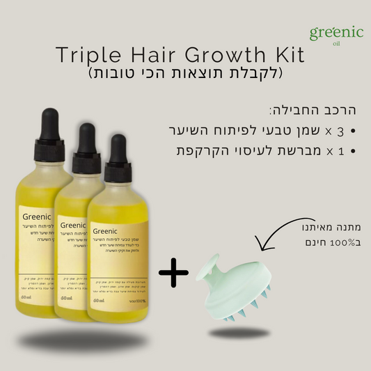 Triple Hair Growth Kit (לקבלת תוצאות הכי טובות)